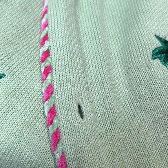 The Quacker Factory Shopping Flamingo Cardigan Sweater Sz L - Picture 9 of 10